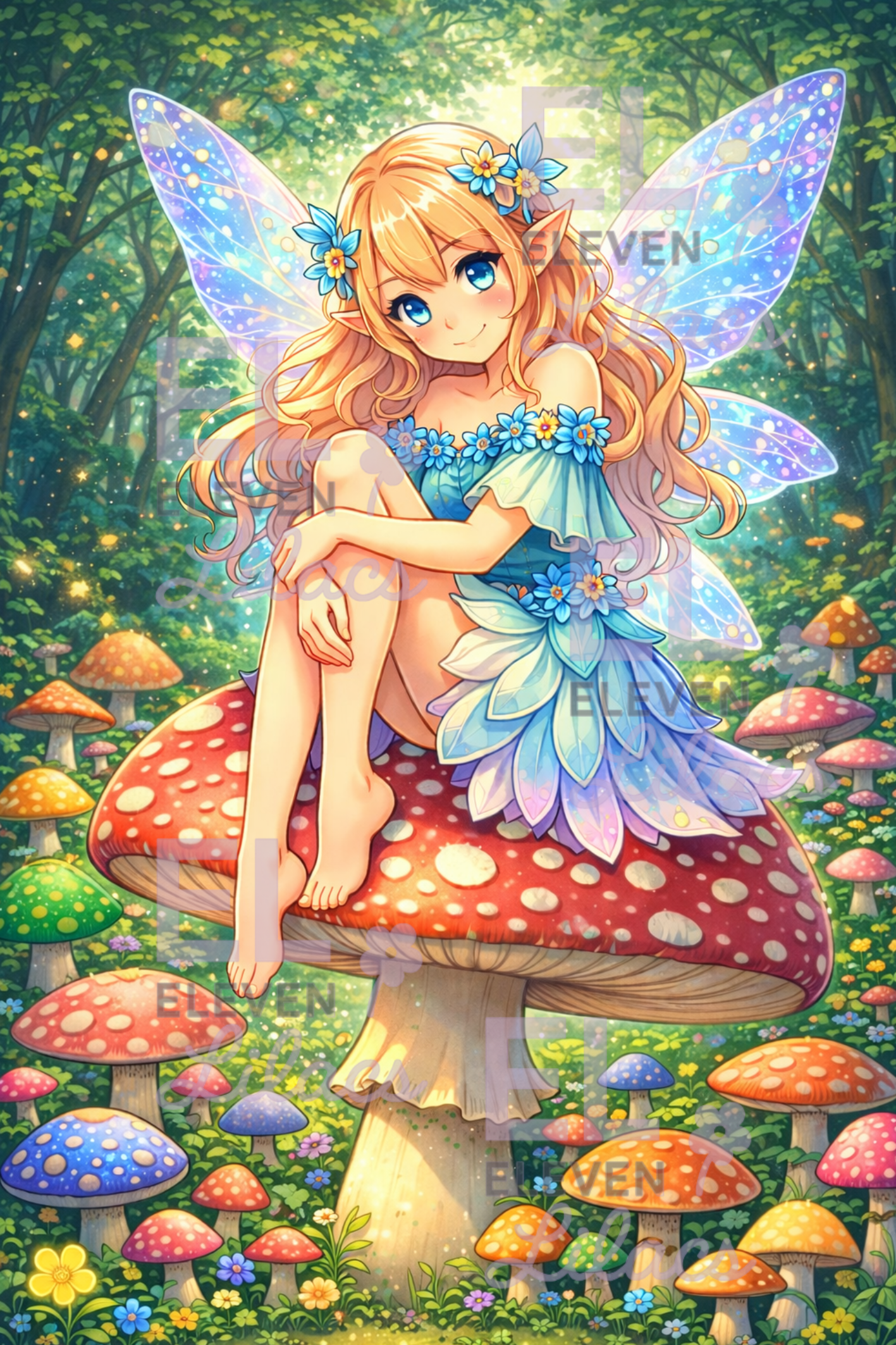 Lunaria A Fairy Mushroom Diamond Painting Kit, Magical Woodland Diamond Art 1 Lunaria A Fairy Mushroom Diamond Painting Kit