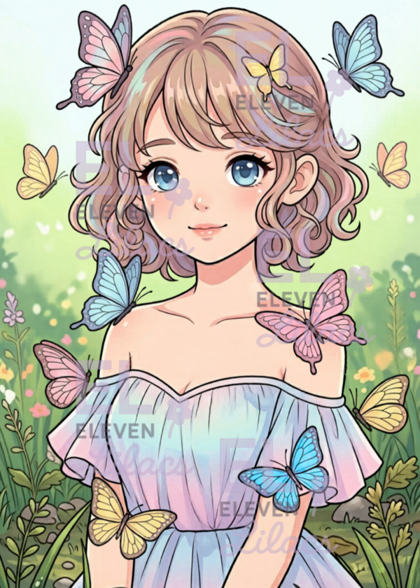 Home 4 Fiora Butterfly Girl Diamond Painting Kit