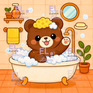 Bubble Bath Bear Diamond Painting Kit