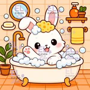 Bubble Bath Bunny Diamond Painting Kit