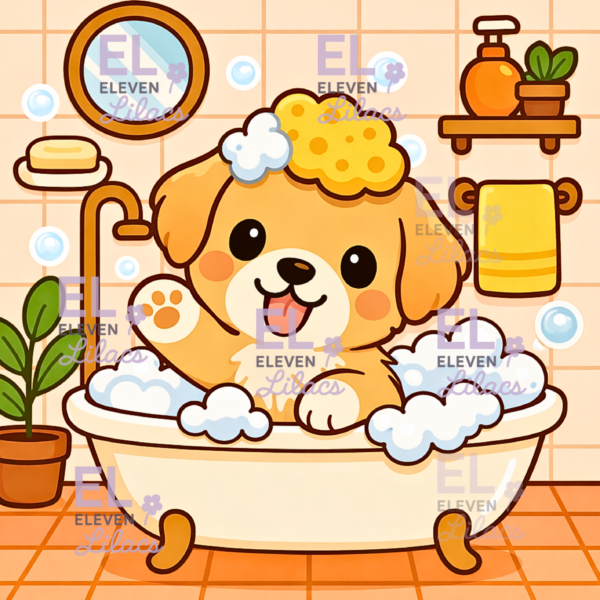 Bubble Bath Dog Diamond Painting Kit