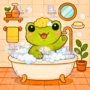 Bubble Bath Frog Diamond Painting Kit