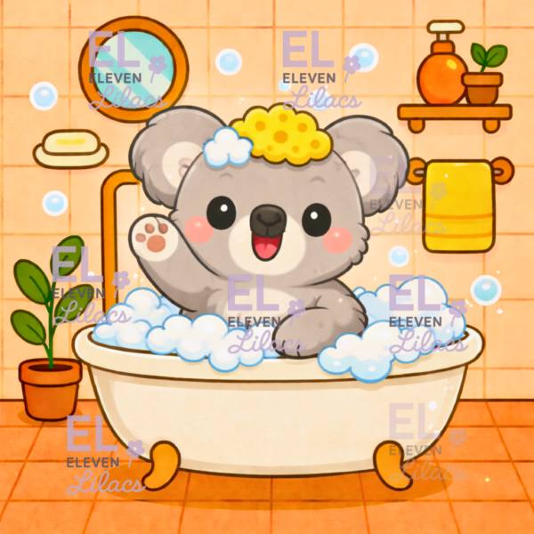 Bubble Bath Koala Diamond Painting Kit