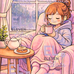 Cozy Rainy Day Coffee Corner Diamond Painting Kit