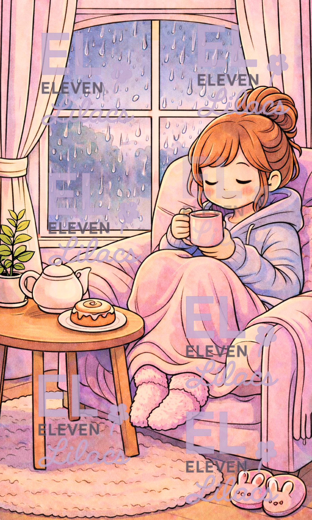 Cozy Rainy Day Coffee Corner Diamond Painting Kit, Window Diamond Art (30cm x 50cm, Round Drills) 1 Cozy Rainy Day Coffee Corner Diamond Painting Kit