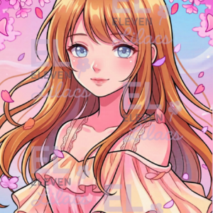 Sakura Cherry Blossom Girl Diamond Painting Kit