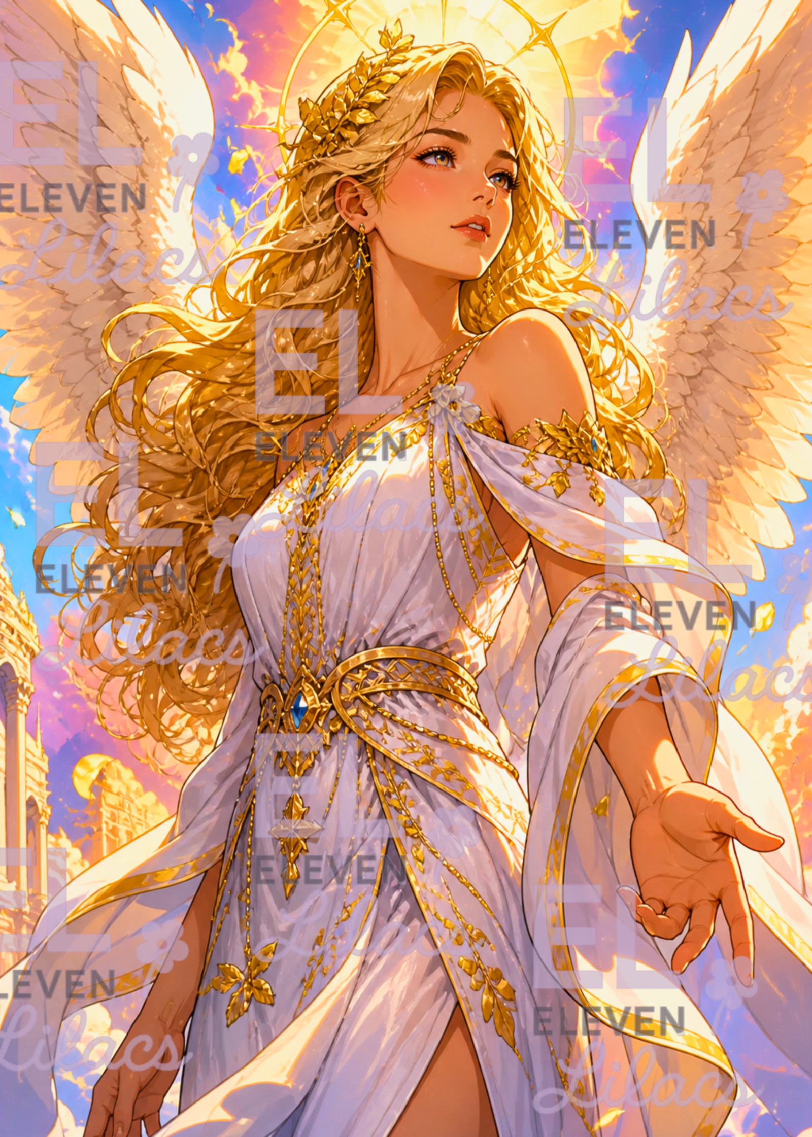Seraphielle Angel Diamond Painting Kit, Celestial Fantasy Art, AB & Fairy Dust Drills 1 Seraphielle Angel Diamond Painting Kit