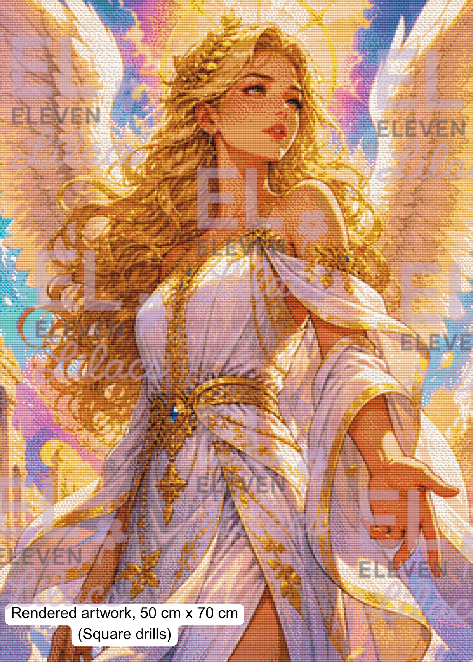 Seraphielle Angel Diamond Painting Kit, Celestial Fantasy Art, AB & Fairy Dust Drills 2 Seraphielle Angel Diamond Painting Kit square