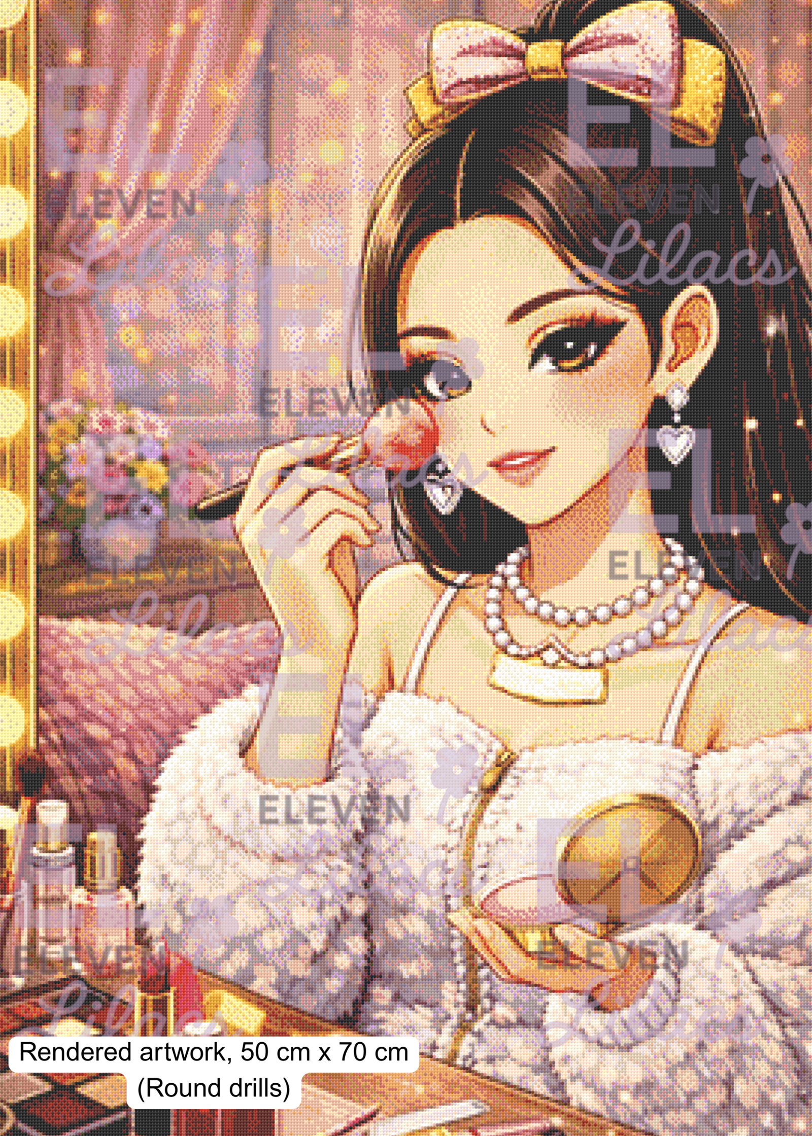 Glam Girl Vanity Diamond Painting Kit, Sydney Diamond Art 3 Glam Girl Vanity Diamond Painting Kit round